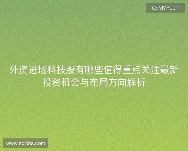 外资进场科技股有哪些值得重点关注最新投资机会与布局方向解析 外资进场科技股有哪些值得重点关注最新投资机会与布局方向解析